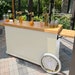 Beige 3ft Mobile Bar, Coffee Cart, Bar Cart, Mobile Coffee Bar, Small