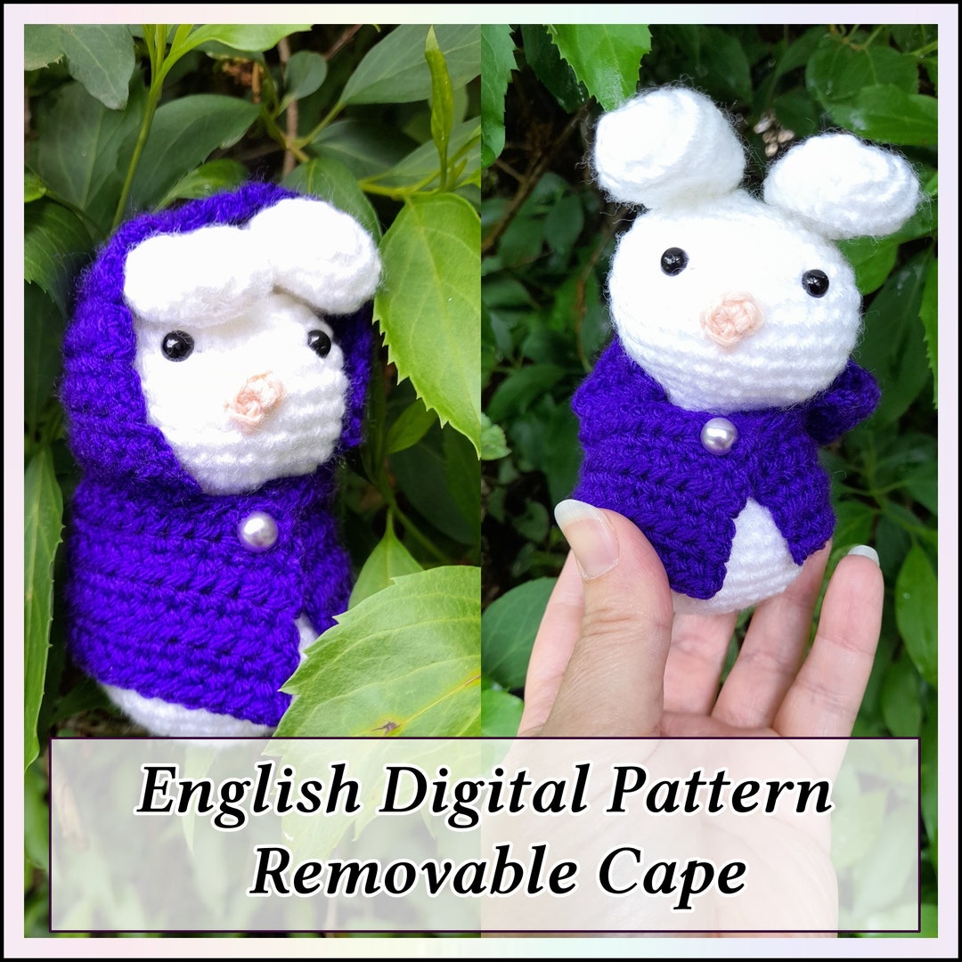 Amigurumi Digital Pattern, JP the Bunny, With His Removable Cape. Level ...
