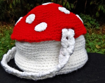 Crochet Pattern mushroom bag, PDF