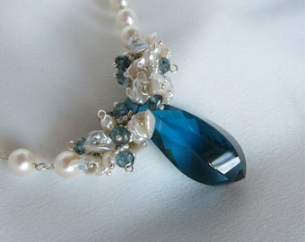 London Blue Quartz Halskette