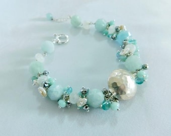 Sterling Silver Aquamarine Bracelet