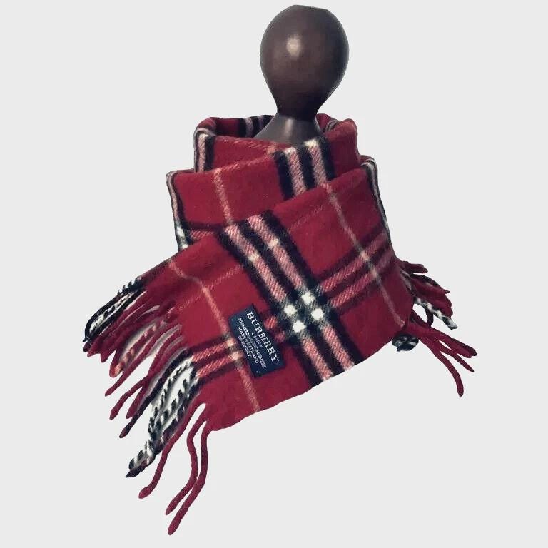 BURBERRY Unisex Scarf Nova Check Double Face 100% Lambswool