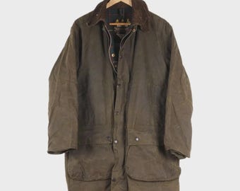 Barbour Border, British Wax Jacket, XL - Etsy