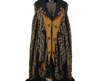 PFISTER AUSTRIA Women&#39;s Coat Tyrolean Virgin Wool Optical Embossed Embroidered44