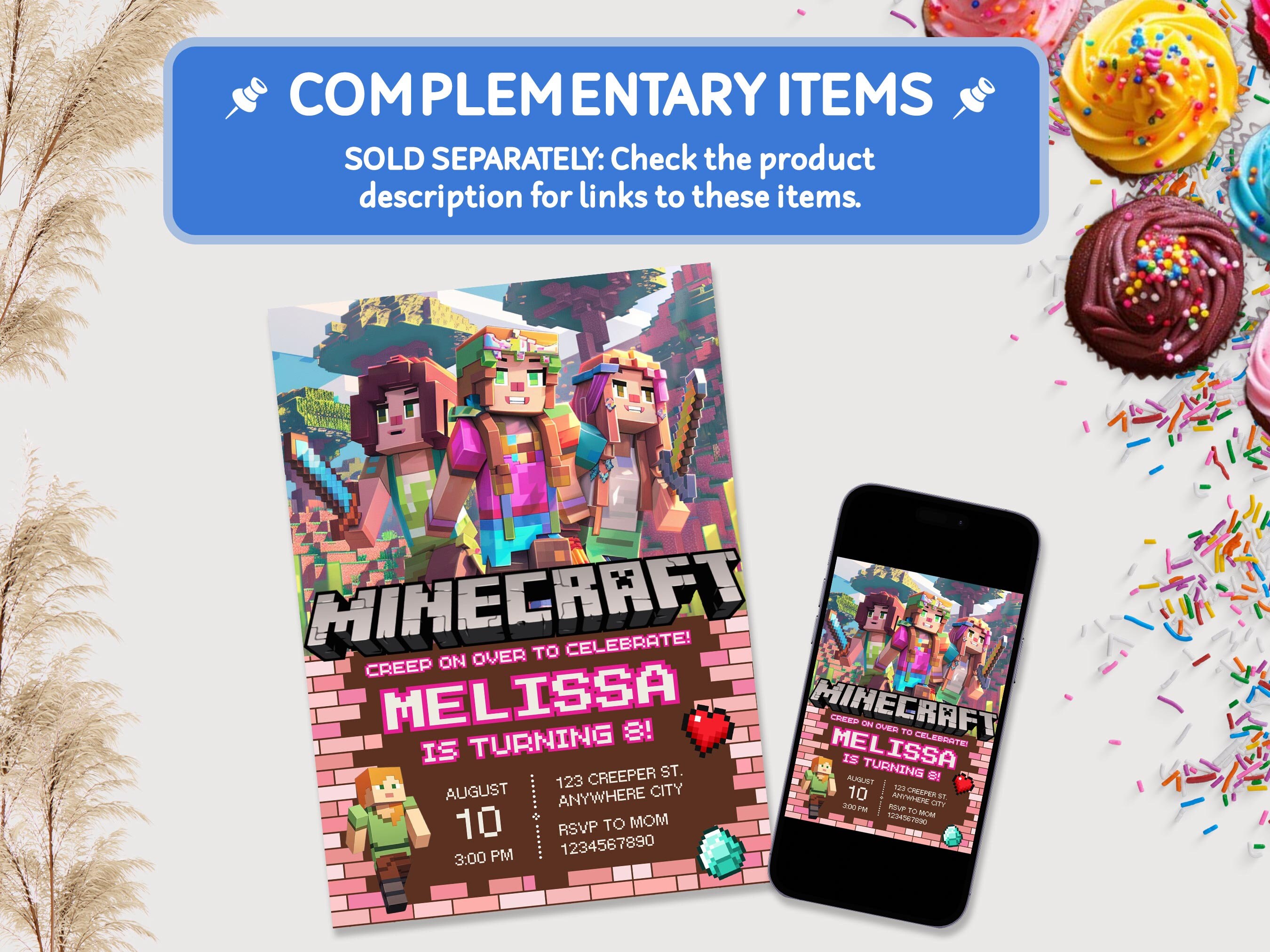 Girl Minecrafter Cupcake Toppers