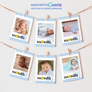 One Happy Dude Photo Banner, Milestone Photo Banner, Milestone Photo Template, First Birthday Photo Banner, One Happy Dude Party Decor Blue
