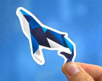 Humpback Whale Vinyl Sticker – Beach Ocean Decal For Laptop, Water Bottle, Tumbler – Tropical Theme