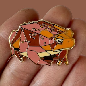 Grumpy Toad Enamel Pin: Herpetology Gift, Toad Pin Badge, Toad Gifts