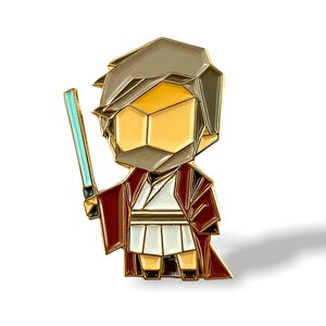 Obi Wan Kenobi Pin,Star Wars Gift,Origami Obi Wan Kenobi Enamel Pin,Enamel Pin,Origami Jewelry,Obi Wan Kenobi Gift,Star Wars Pins