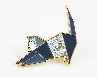 Origami Cat Soft Enamel Pin,Enamel Pin,Origami Jewelry,Neko Pin,Cat Gift,Cat Lover,Origami Cat,Lapel Pin,Crazy Cat Lady,Cat Pins,Cat Gifts