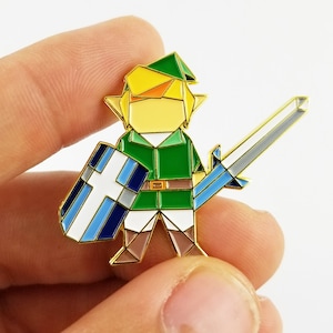 Origami Link Enamel Pin: Legend of Zelda Gamer Gift - Etsy