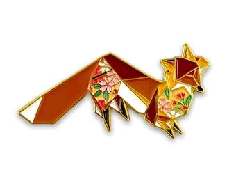 Origami Red Fox Enamel Pin,Fox Enamel Pin,Fox Pin,Fox Gift,Canadian Pin,Canadian Gift,Fox Jewelry,Fox Lover,Red Fox,Fox Pins,Foxes,Fox Gifts