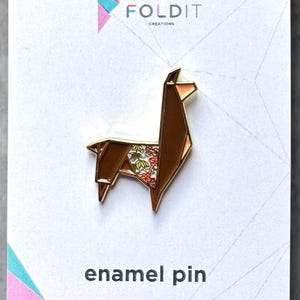 Origami Llama Enamel Pin,Enamel Pin,Origami Jewelry,Llama Pin,Llama Gift,Llama Lover,Origami,Pin,Llama gift,Enamel Pin,Stocking Stuffer
