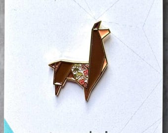 Origami Llama Enamel Pin,Enamel Pin,Origami Jewelry,Llama Pin,Llama Gift,Llama Lover,Origami,Pin,Llama gift,Enamel Pin,Stocking Stuffer