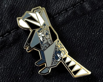 Origami Raccoon Enamel Pin:  Raccoon Gift, Raccoon Pin, Wildlife Lover, Animal Pins, Trash Panda Gift