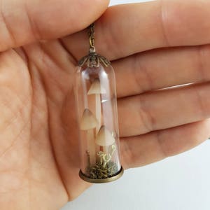 Realistic Mushroom Pendant,Terrarium Jewelry,Mushroom Necklace,Mycology,Woodland Necklace,Woodland Jewelry,Wild Mushroom Necklace,Mushrooms image 3