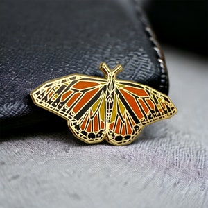 Monarch Butterfly Enamel Pin,Monarch Enamel Pin,Origami Jewelry,Monarch Jewelry,Butterfly Pin,Monarch Art,Monarch Butterfly Gifts image 2