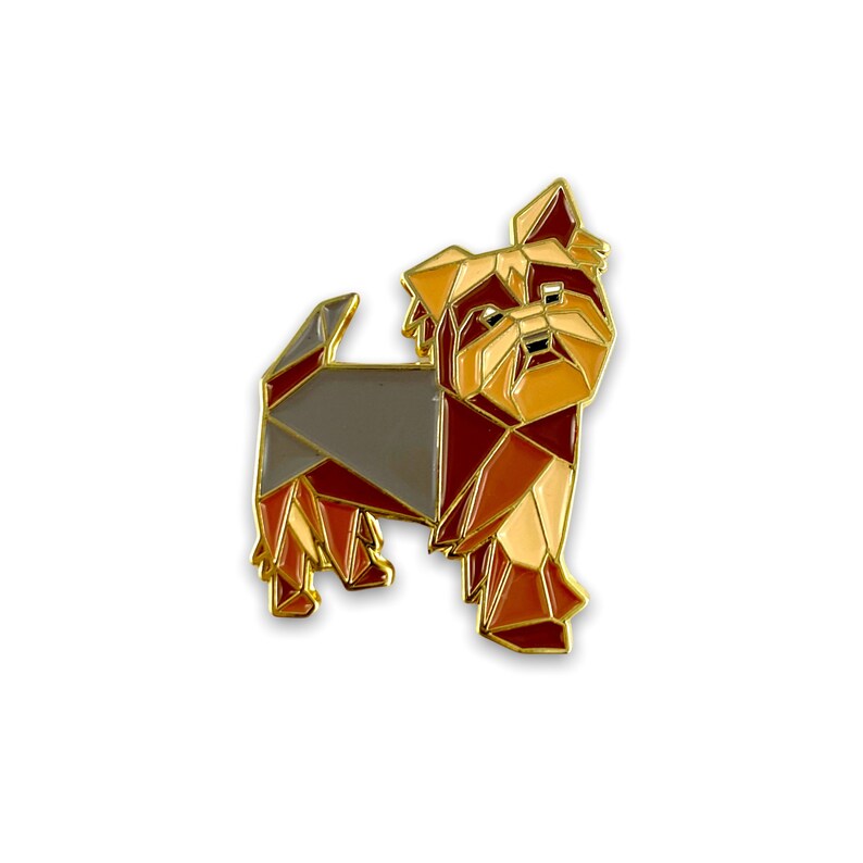 Origami Yorkshire Terrier Enamel Pin,Yorkshire Terrier Jewelry,Dog Pin,Dog Gift,Dog Lover,Yorkie Gifts,Yorkshire Terrier Pin,Yorkie gift,pin image 5