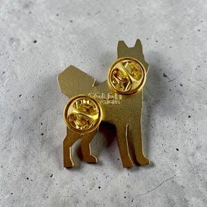 Emaille pin Siberische husky - husky minnaar cadeau, husky vader cadeau, hondenras pin, schattige husky pin badge, hondenliefhebber cadeau afbeelding 4