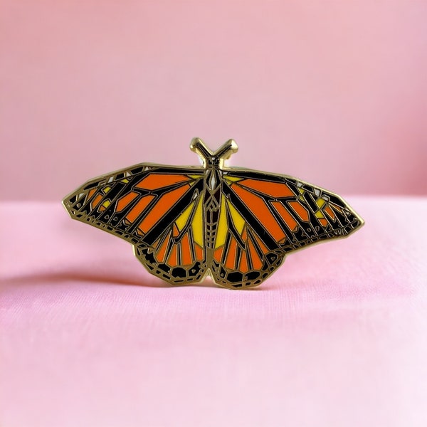 Monarch Butterfly Enamel Pin,Monarch Enamel Pin,Origami Jewelry,Monarch Jewelry,Butterfly Pin,Monarch Art,Monarch Butterfly Gifts