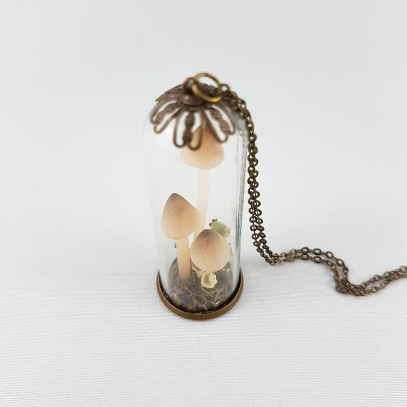 Realistic Mushroom Pendant,Terrarium Jewelry,Mushroom Necklace,Mycology,Woodland Necklace,Woodland Jewelry,Wild Mushroom Necklace,Mushrooms image 2