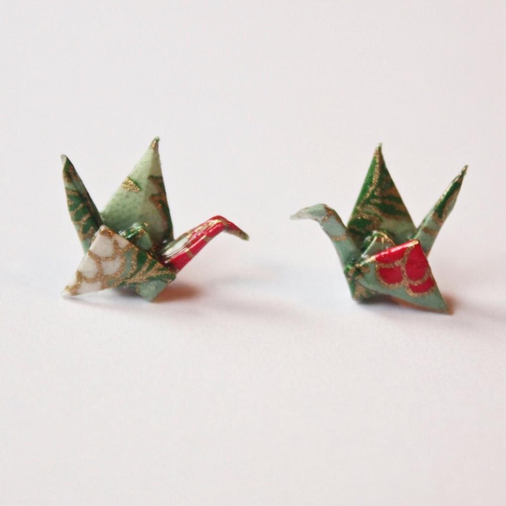 CutieJewelry Orecchini Donna A Ciondolo Gru Origami - Gioielli Significativi In Giapponese - Simbolo Di Fortuna E Longevità - Regalo Idea - 2
