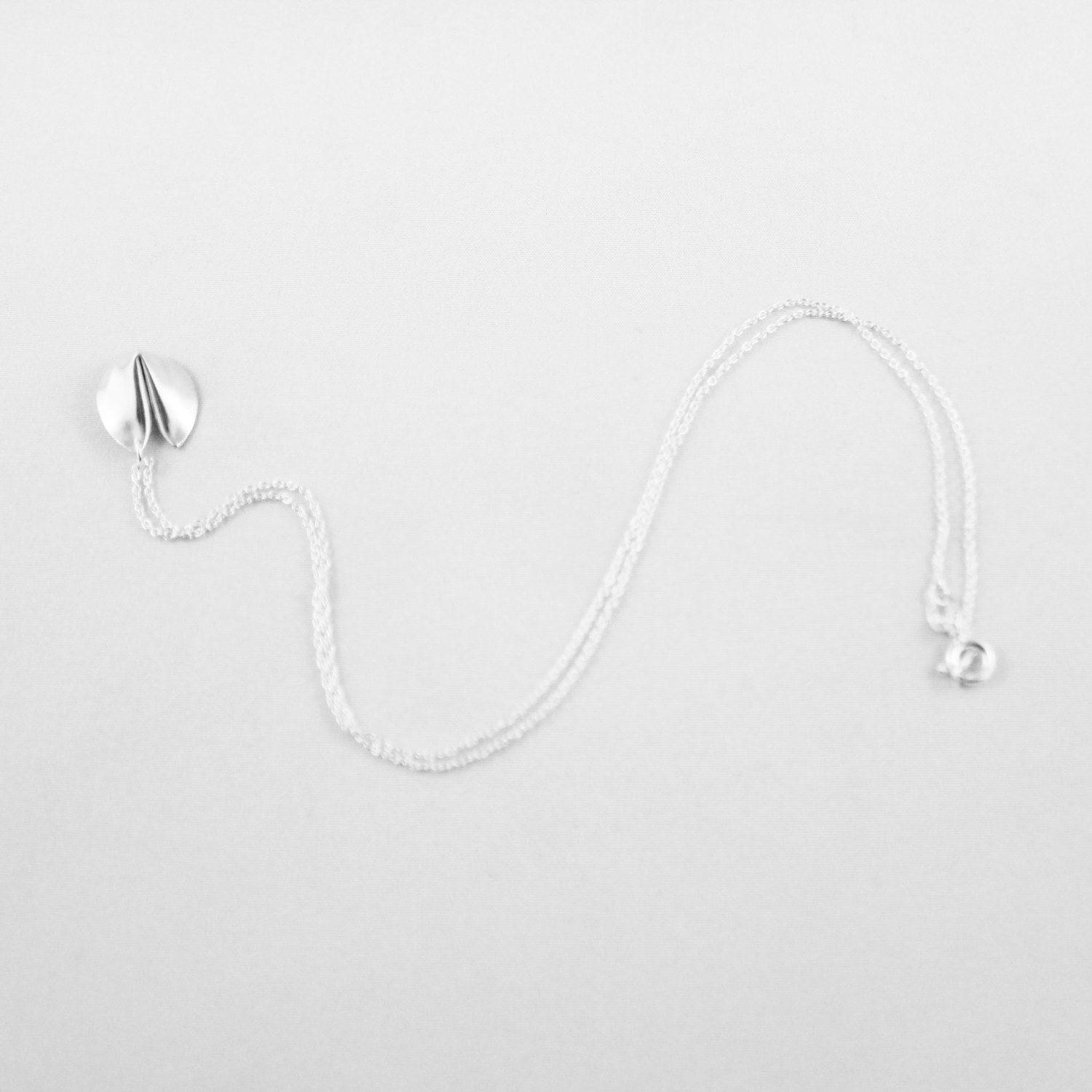 Handmade Silver Fortune Cookie Necklace Silver Jewelry Etsy