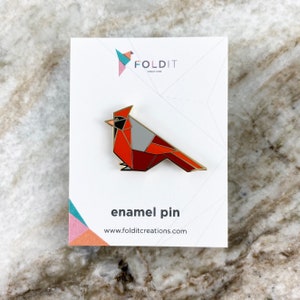 Bluebird Enamel Pin,Bird Enamel Pin,Origami Jewelry,Bluebird Pin,Origami Bird,Bird Lover,Bird Gift,Bird Pins,Bird watcher gift,Songbird pins image 6