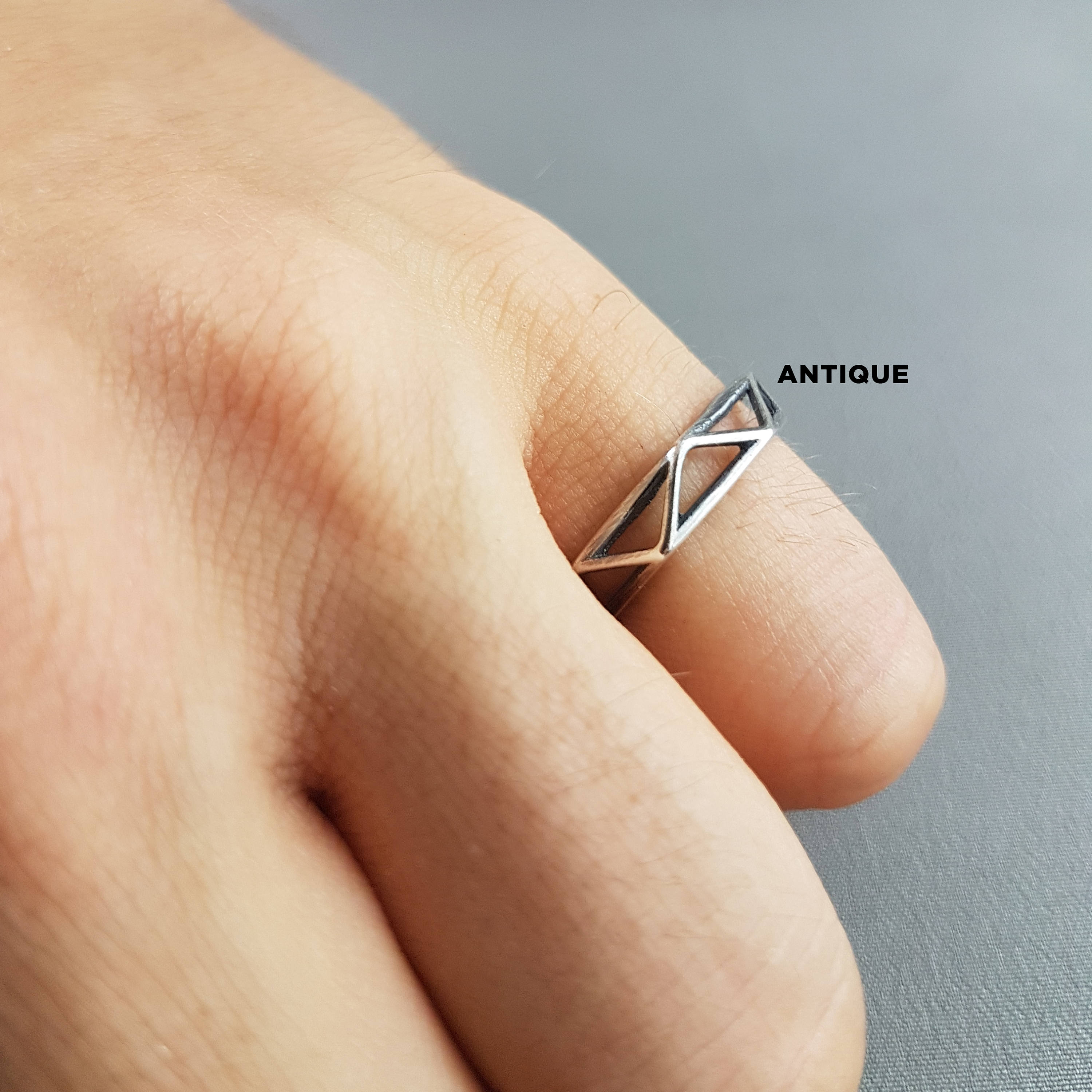 Geometric Sterling Silver Origami RingOrigami JewelryFirst | Etsy