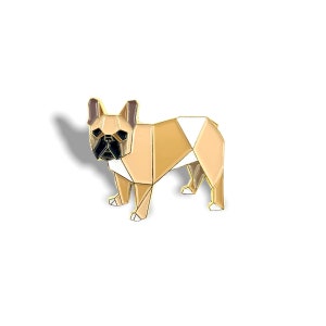 Origami French Bulldog Enamel Pin,enamel Pin,french Bulldog