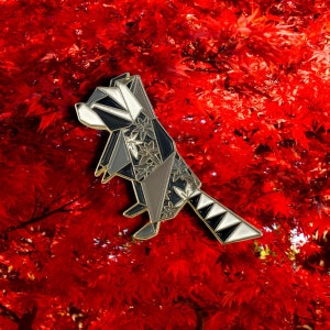 Origami Raccoon Enamel Pin,Raccoon Enamel Pin,Raccoon Pins,Raccoon Gifts,Raccoon Jewelry,Raccoon Lover,Woodland Animal Pin,Trash Panda