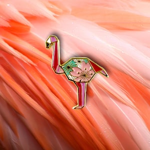 Pink Flamingo Lapel Hat Tie Pin Badge Bird Lovers Brooch