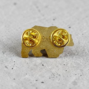 Polar Bear Enamel Pin – Bear Lover Gift, Arctic Animal Pin, Wildlife Enamel Pin, Canadian Wildlife Gift, Origami Bear Pin image 3