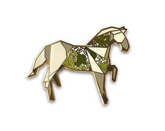 White Horse Hard Enamel Pin,Horse Pin,Enamel Pin,Horse Gift,Horse Gifts,Horse Lover Gift,Horse Jewelry,Stocking Stuffer,Horse Art,Horse Pins