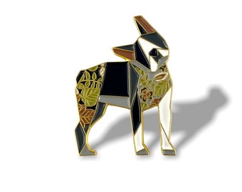 Origami Boston Terrier Enamel Pin,Boston Terrier Jewelry,Dog Pin,Dog Gift,Dog Lover,Boston Terrier Gifts,Boston Terrier Pin,Dogs,Vet Gifts