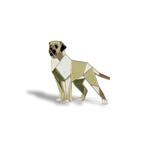 Origami English Mastiff Dog Enamel Pin,Enamel Pin,Origami Jewelry,Dog Pin,Dog Gift,Dog Lover,Origami Dog,Lapel Pin,Pooch,Mastiff Gifts