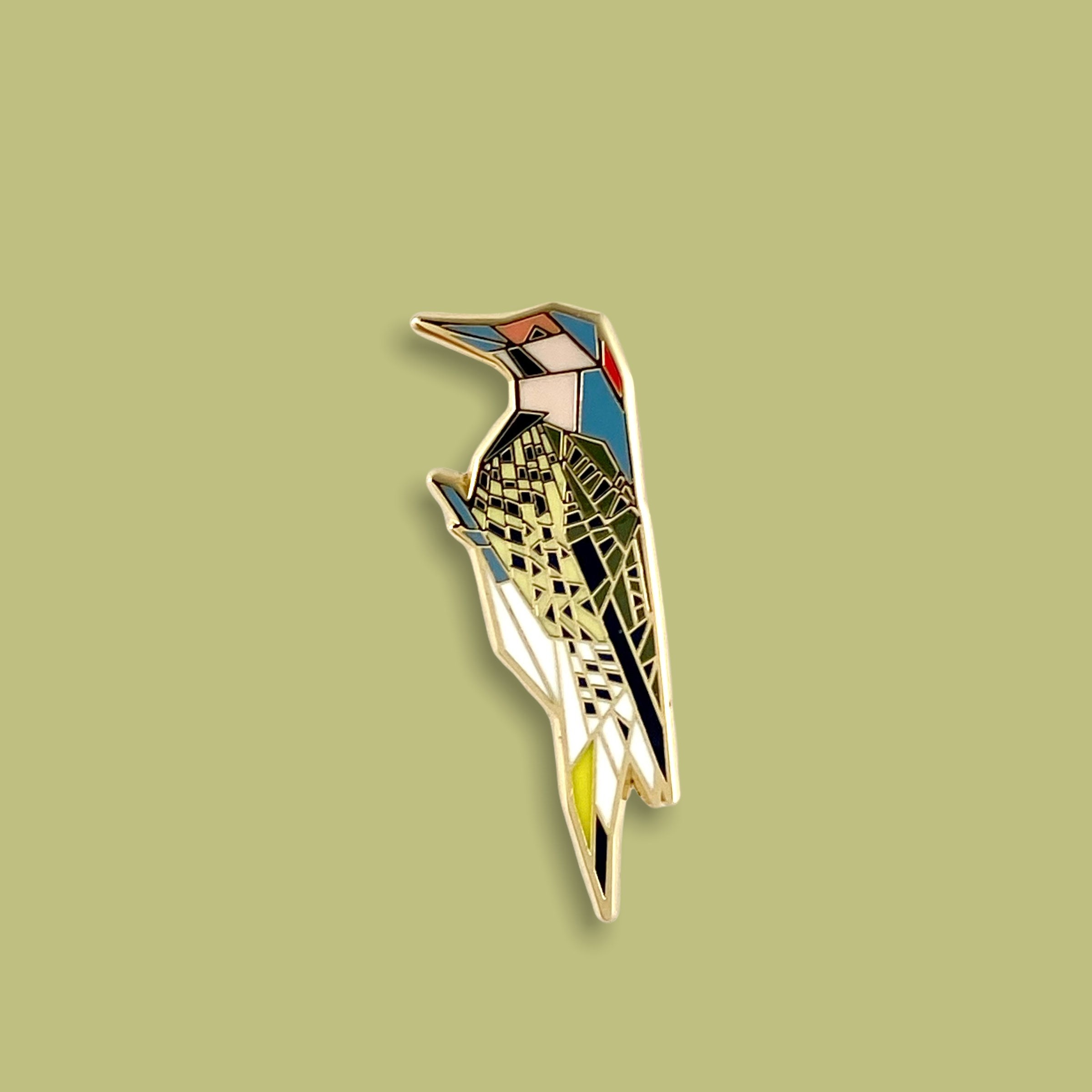 Northern Flicker Pin,Bird Enamel Pin,Origami Jewelry,Woodpecker pin,Bird Lover,Bird Gift,Bird Pins,Bird watcher gifts,birds,Birding Gifts