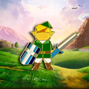 Zelda Enamel Pin,Link Enamel Pin,Link pin,Zelda Pin,Origami Pin,Gamer Gifts,Zelda gift,Link Enamel Pin,Nintendo,BOTW,Legend of Zelda Pins