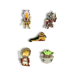 Star Wars Pin Set,Pin Set,Yoda Enamel Pin,Enamel Pins,Star Wars Gift,Ahsoka Tano pin,Baby Yoda Pin,Star Wars Pin,Star Wars Gifts,Starwars image 1