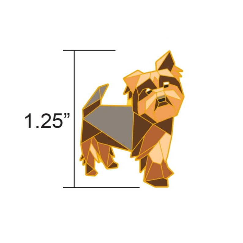 Origami Yorkshire Terrier Enamel Pin,Yorkshire Terrier Jewelry,Dog Pin,Dog Gift,Dog Lover,Yorkie Gifts,Yorkshire Terrier Pin,Yorkie gift,pin image 9