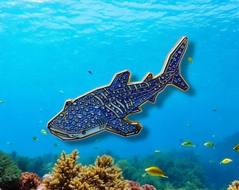 Whale Shark Pin,Whale Shark Art Pin,Enamel Pin,Whale Gift,Whale Gifts,Whale Lover Gift,Whales,Whale Shark Gift,Whale Shark Gift,Whale Shark