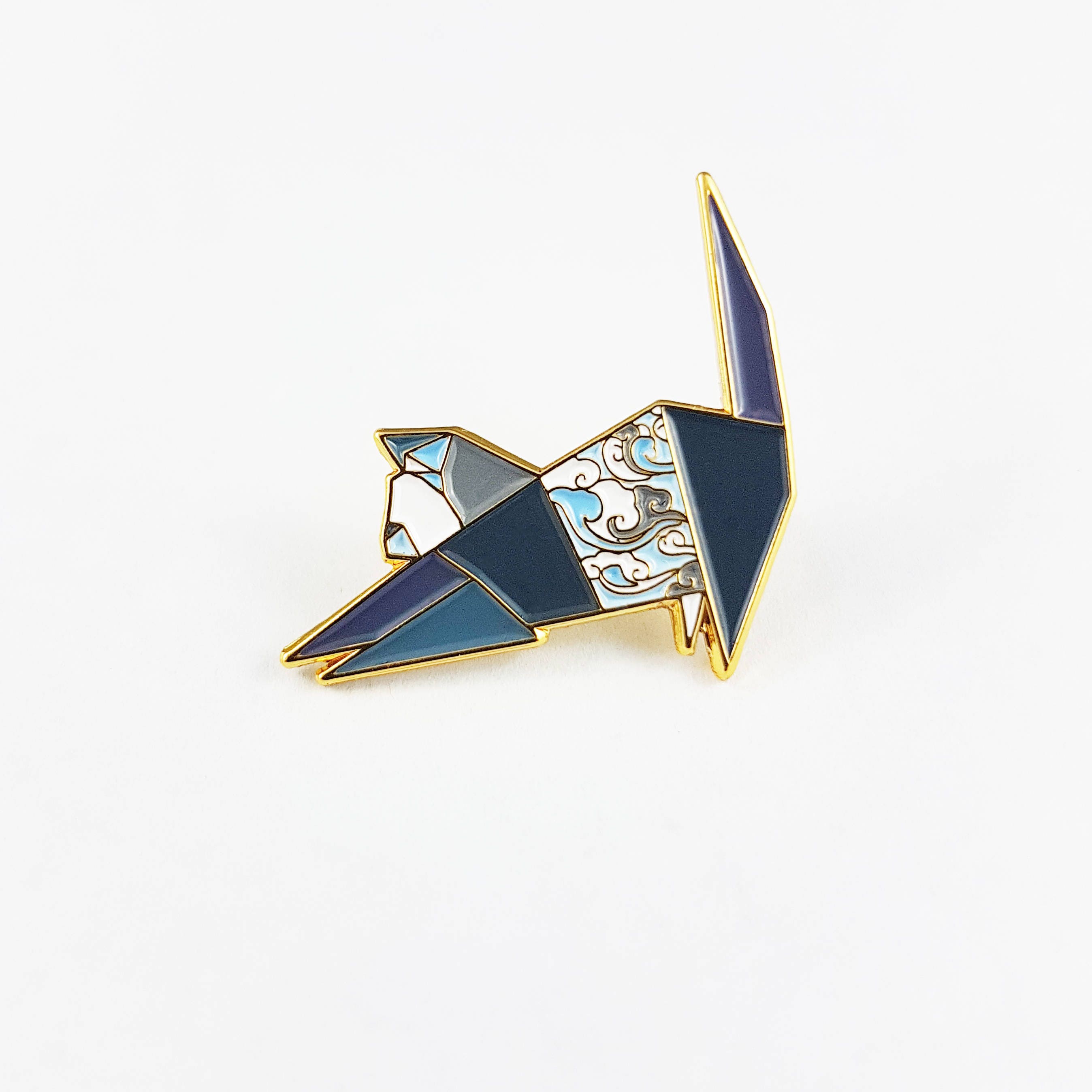Cat Enamel Pin,Origami Cat Enamel Pin,Origami Jewelry,Neko Pin,Cat Gift,Cat Lover,Origami Cat,Lapel Pin,Crazy Cat Lady,Cat Pins,Cat Pins,Cat