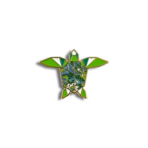 Origami Sea Turtle Soft Enamel Pin,Enamel Pin,Origami Jewelry,Turtle Gift,Turtle Lover,Origami,Lapel Pin,OOAK,Tortuga,Sea Turtle Jewelry