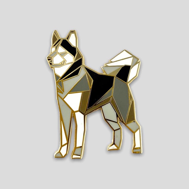 Emaille pin Siberische husky - husky minnaar cadeau, husky vader cadeau, hondenras pin, schattige husky pin badge, hondenliefhebber cadeau afbeelding 10