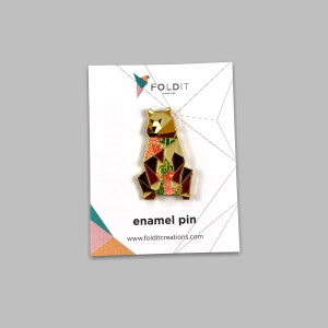 Origami Brown Bear Enamel Pin,Bear Enamel Pin,Bear Pins,Bear Gifts,Canadian Pin,Canadian Gift,Bear Jewelry,Bear Lover,Brown Bear,Bear Gift image 8