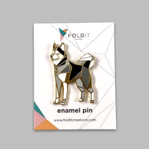 Emaille pin Siberische husky - husky minnaar cadeau, husky vader cadeau, hondenras pin, schattige husky pin badge, hondenliefhebber cadeau afbeelding 8