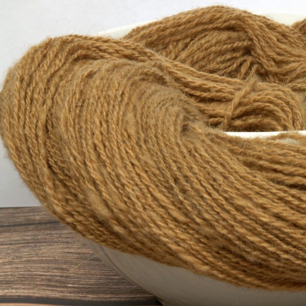 Handspun Yarn - Caramel Baby Camel Down Yarn  18WPI