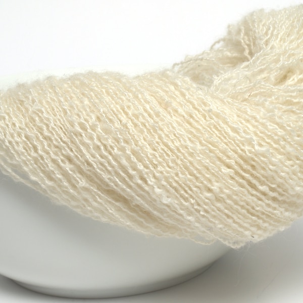 Handspun Yarn - Cashmere and Silk Yarn - Russian Spindle Spun Yarn - 1oz, 140yd, 17WPI, Lace