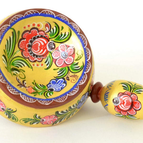 Russian Support Spindle and Bowl - Russian Lace Spindle - Maple
