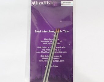 HiyaHiya Interchangable Needles<br/>Steel Regular 5 inch 4.00mm Knitting Metal Steel Needles